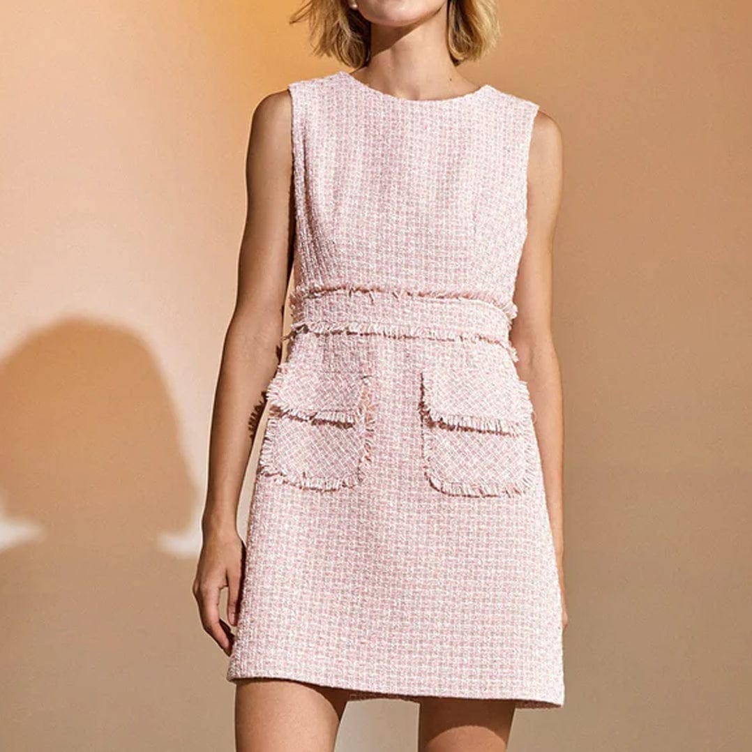 Abra Pink Vintage Mini Dress