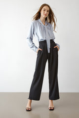 Kaira Black Wide Leg Work Pants