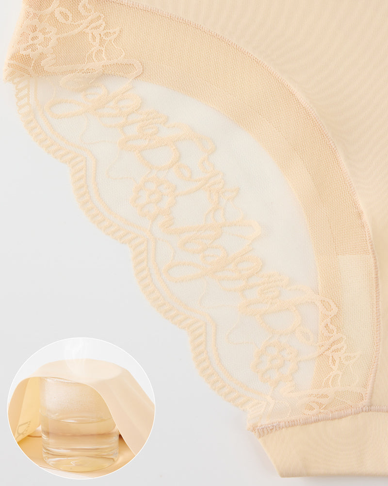Patchwork Lace Seamless Elastic Panties