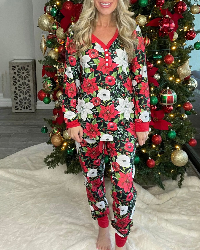 Christmas Casual Comfortable Home Pajama Set