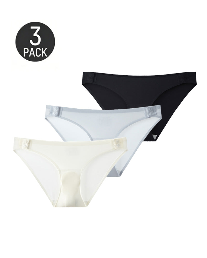 Ultra-thin Seamless Side-hook No-take-off Briefs