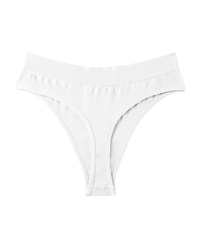 Women's Seamless Sports Fitness Solid Color Elastic T-Thong