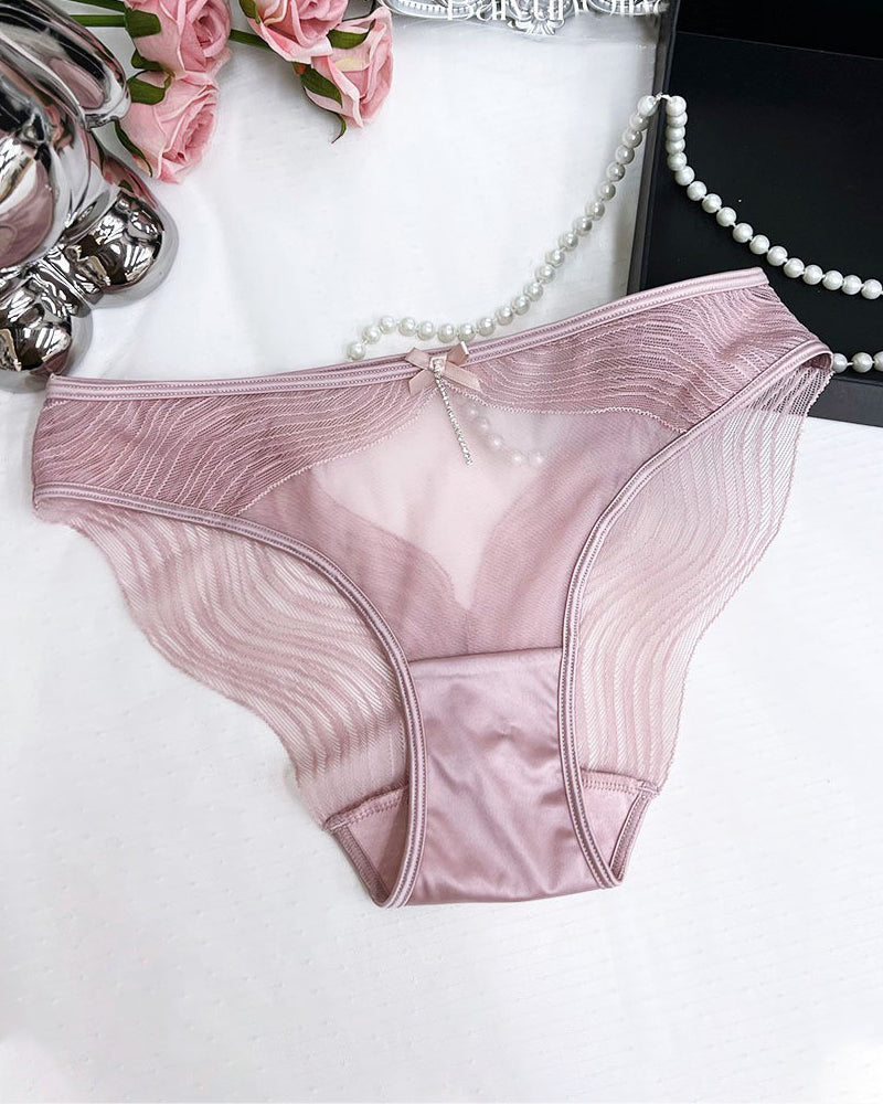 Lace Mesh Sheer Cutout Panties