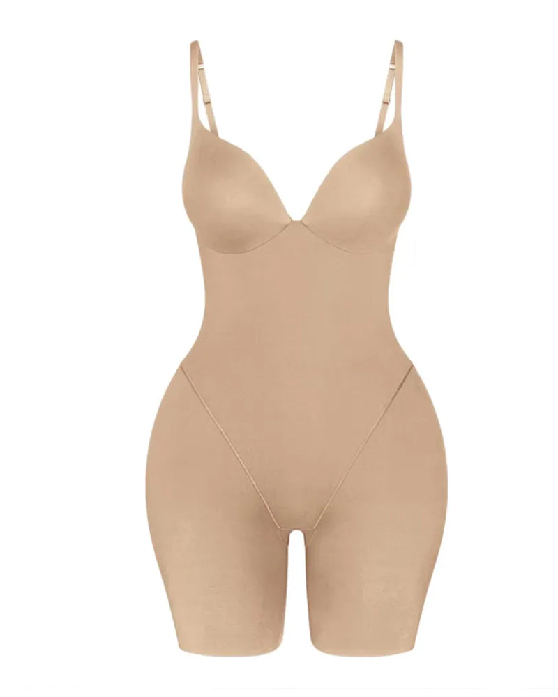 Padded Hip-Lifting Shaping Mid-Length Bodysuit