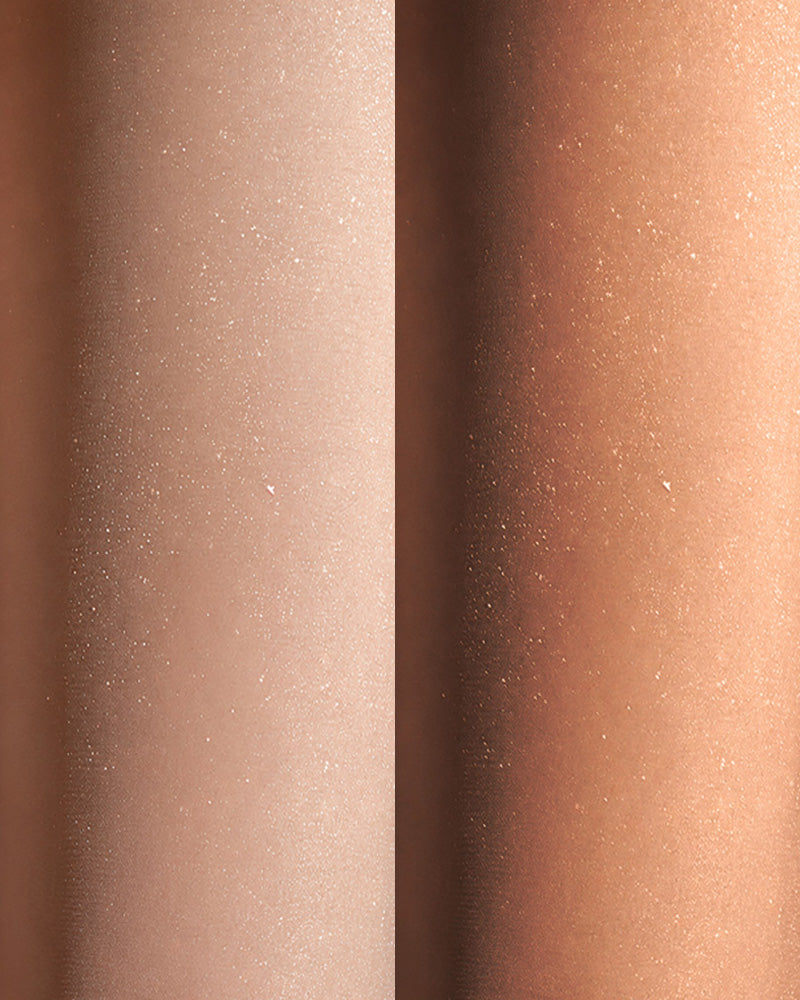 Two-Pairs Seamless Pearlescent Ultra-thin Shimmering Transparent Pantyhose