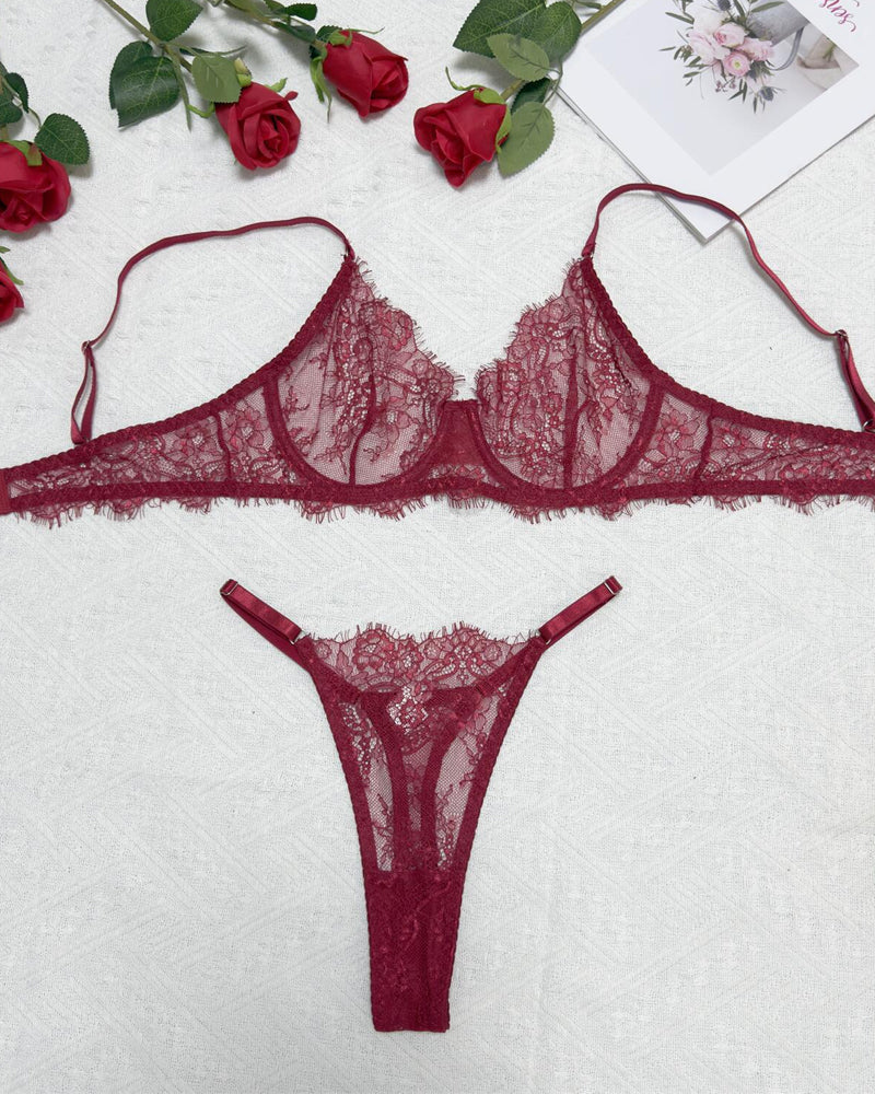 See-through Lace Lingerie Set