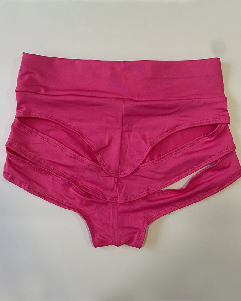 High-waisted Stretch Seamless Hollow Panties
