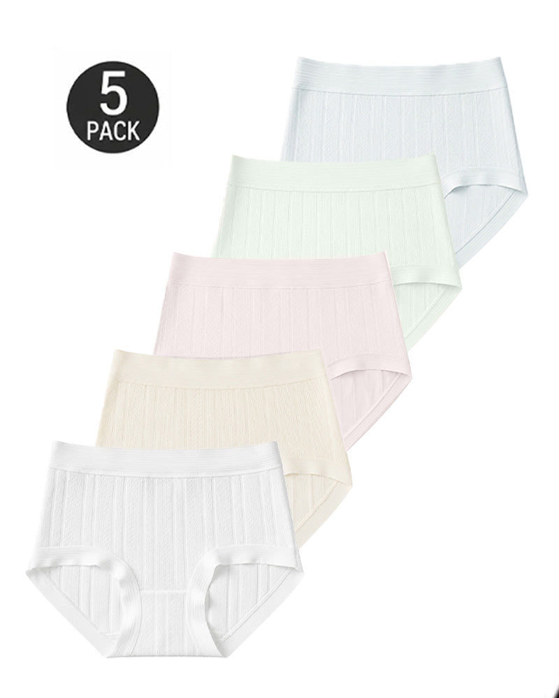 5-Pack Cotton Antibacterial Breathable Comfortable Panties