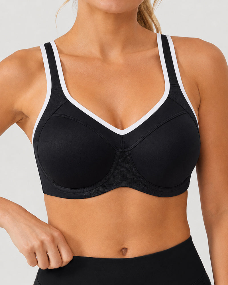 Deep V Comfortable Underwire Sports Bra