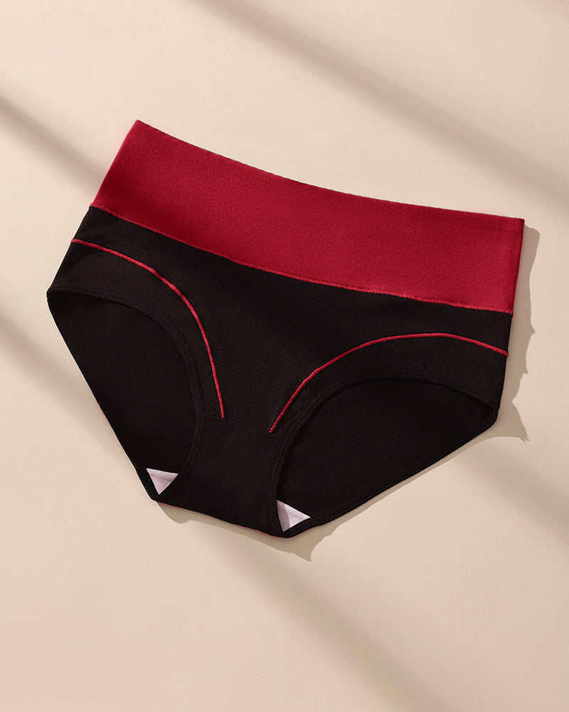Women's  High Waist Colorblock Seamless Cotton Briefs