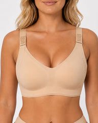 V Neck Wireless Seamless Comfort Bra