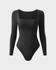 Square Neck Long Sleeve Bodysuits