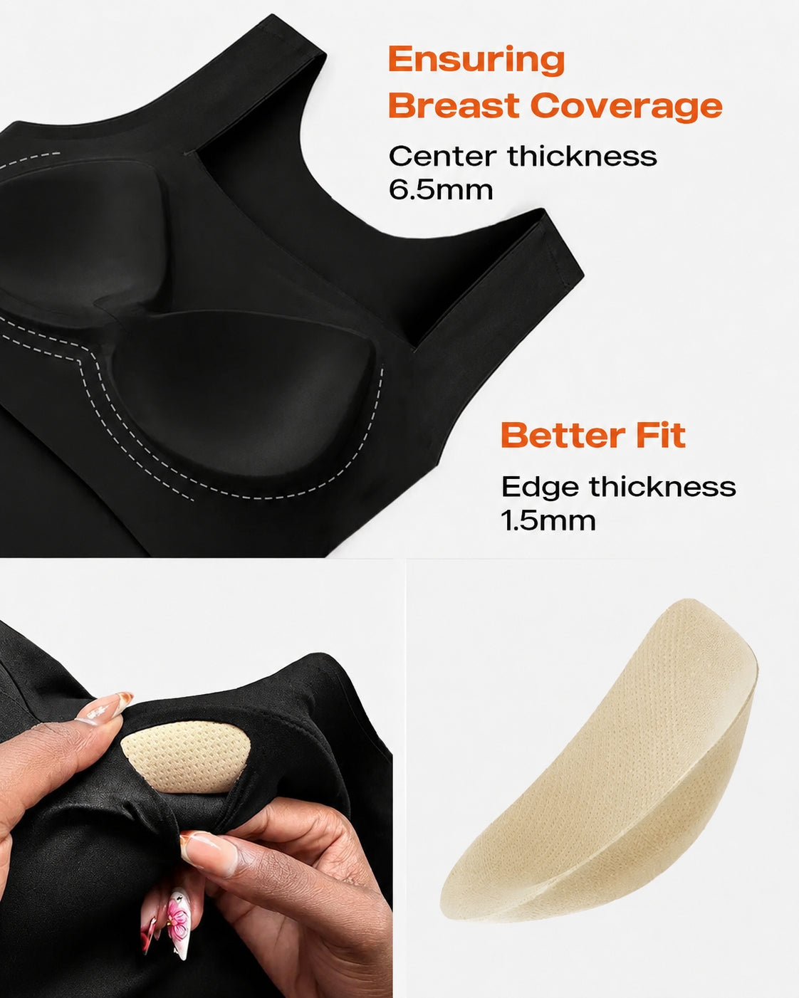 High Strechy Seamless U Neck Built-in Bra Tank Tops