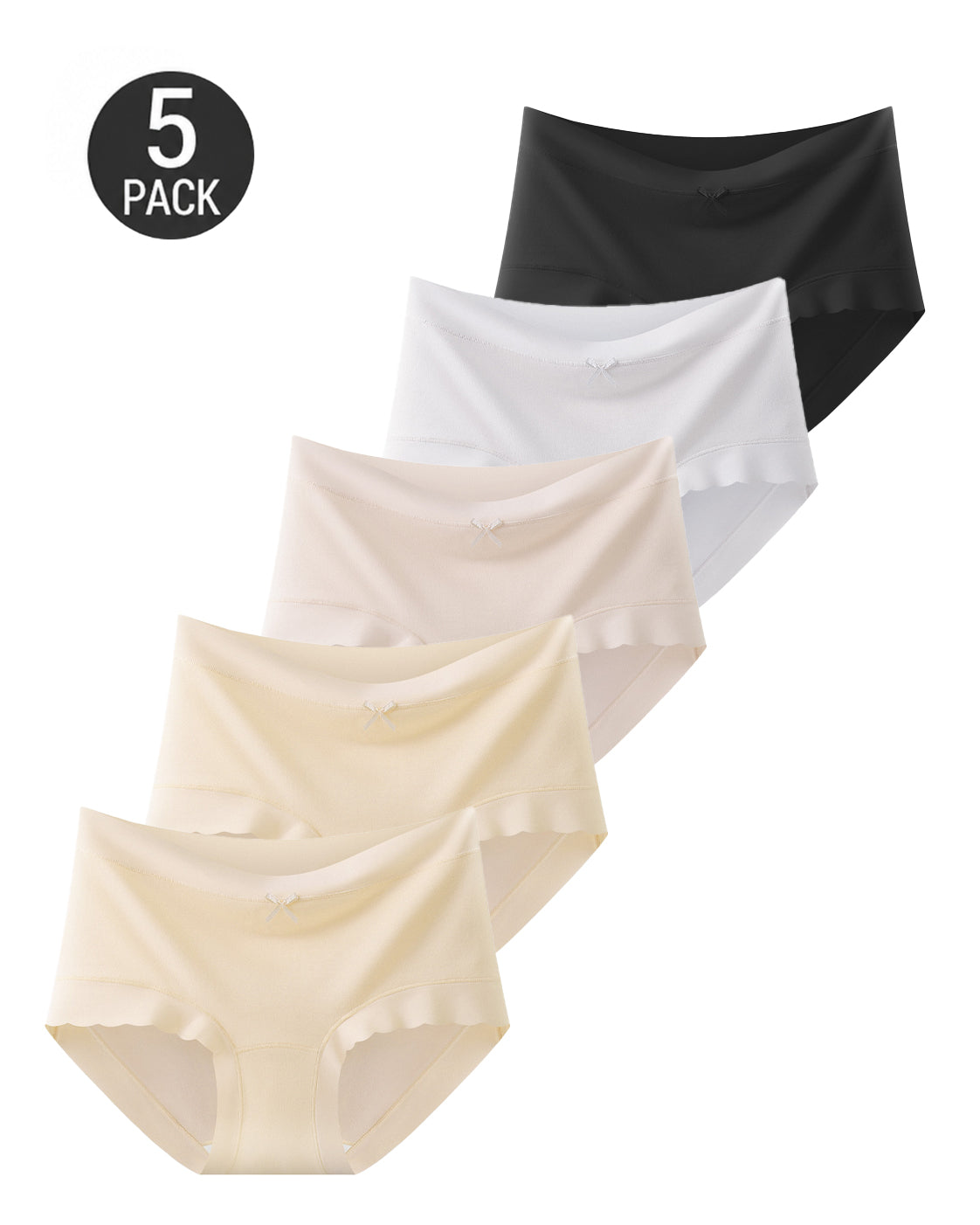 5-Pack Seamless Lyocell Breathable Briefs