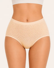 3-Pack Plus Size Mesh Ice Silk Breathable Seamless Panties