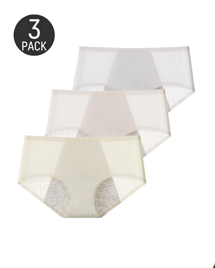 3-Pack Ice Silk Seamless Elastic Leak-proof Menstrual Panties