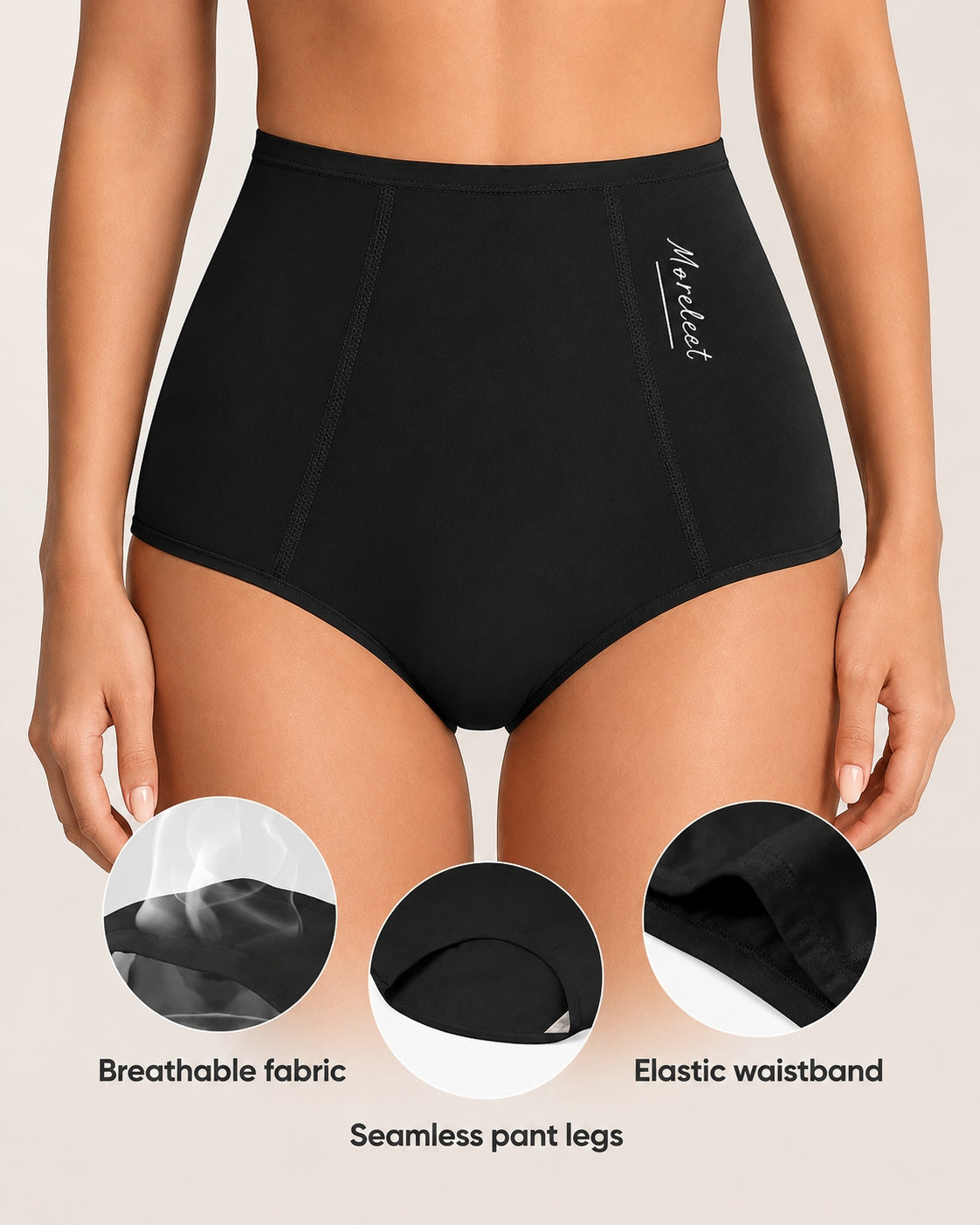 5-Pack Cotton High Waist Breathable Comfortable Briefs