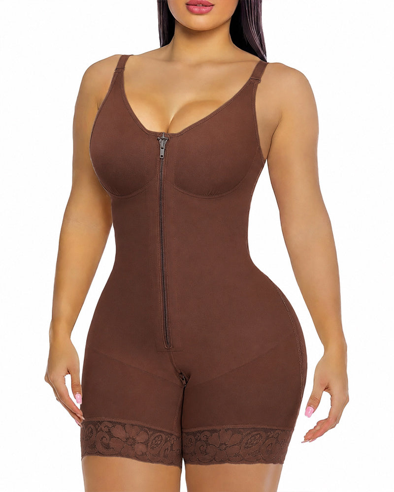 Women's Belly Tummy Lifting Butt Lifting Zipper Postpartum Body Shaper