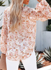 On My Heart Print Long Sleeve Top
