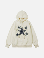 Applique Embroidery Star Hoodie