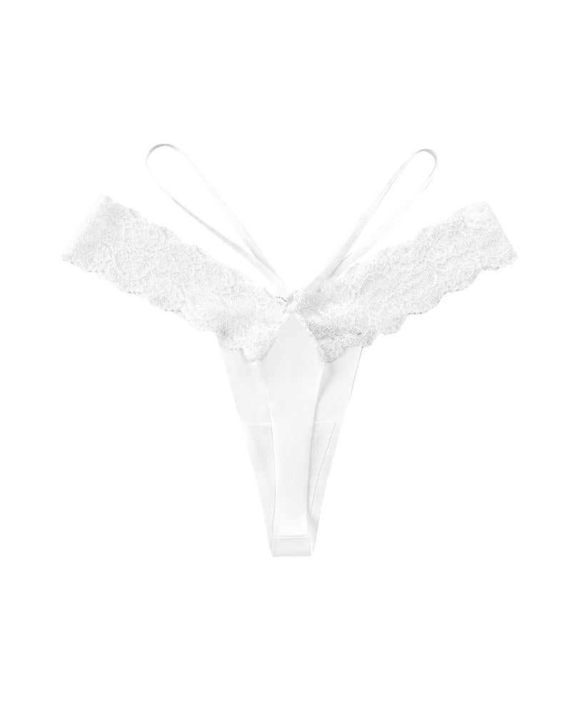 Double-strapped Lace Thong Panties
