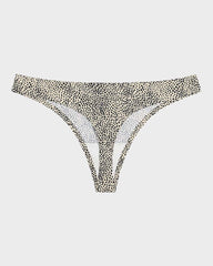 Low-Rise Animal Print Seamless Thong Panty