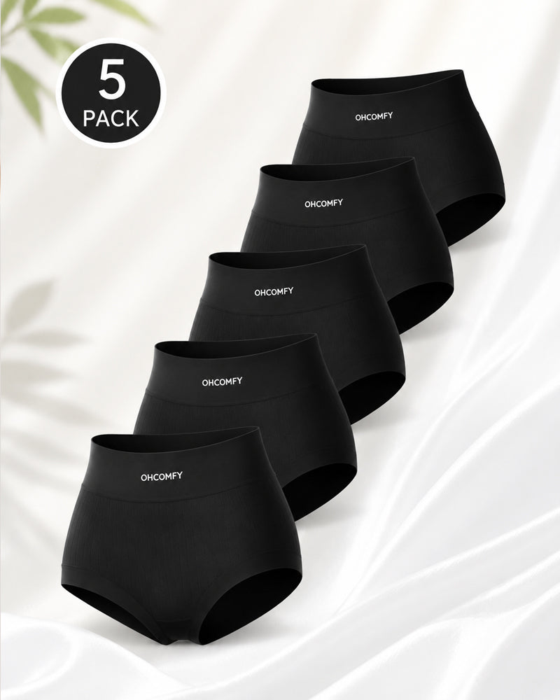 Five-pack Cotton Antibacterial Seamless Breathable Briefs