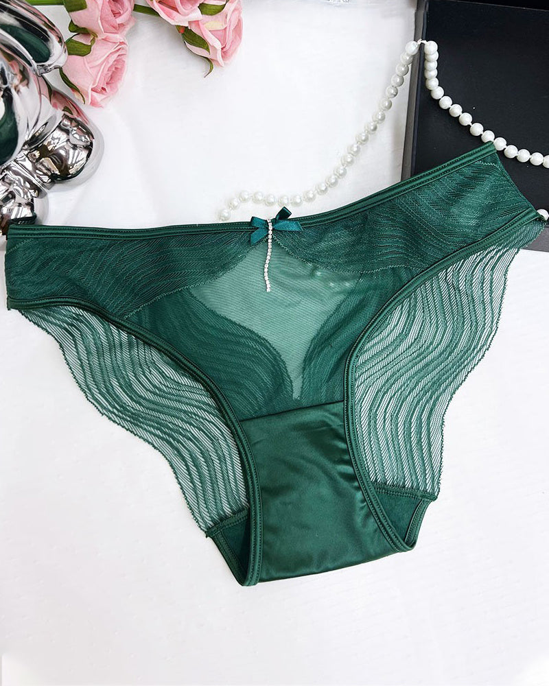 Lace Mesh Sheer Cutout Panties