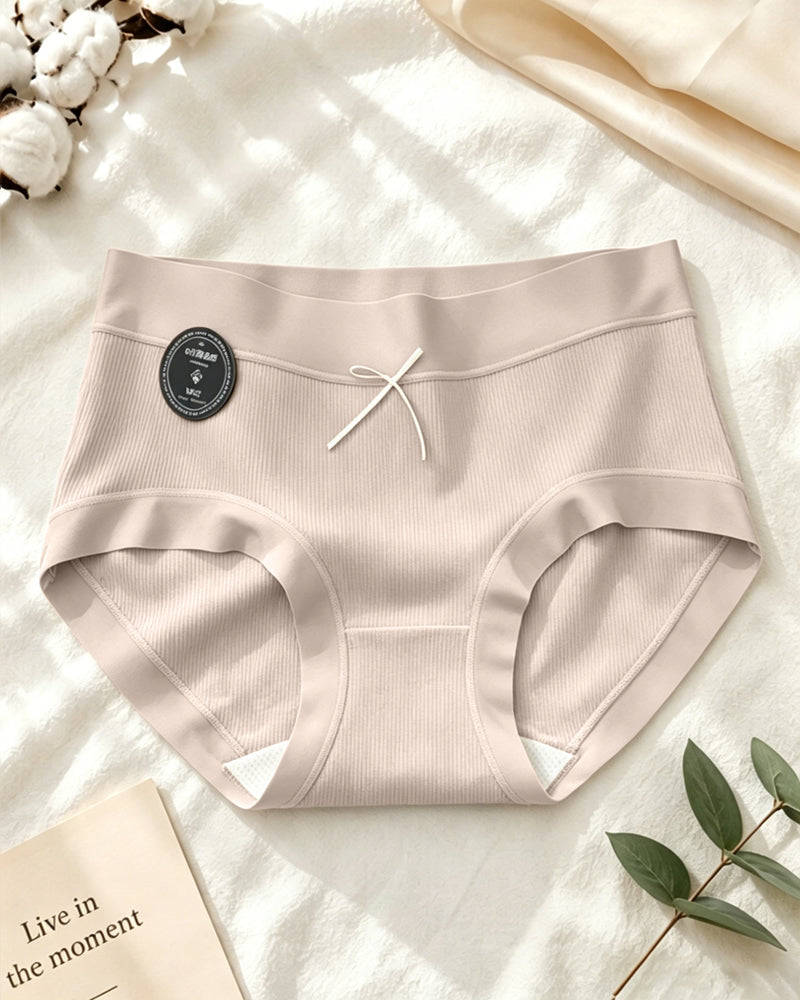 Women's Pure Cotton Ribbed Soft Panties