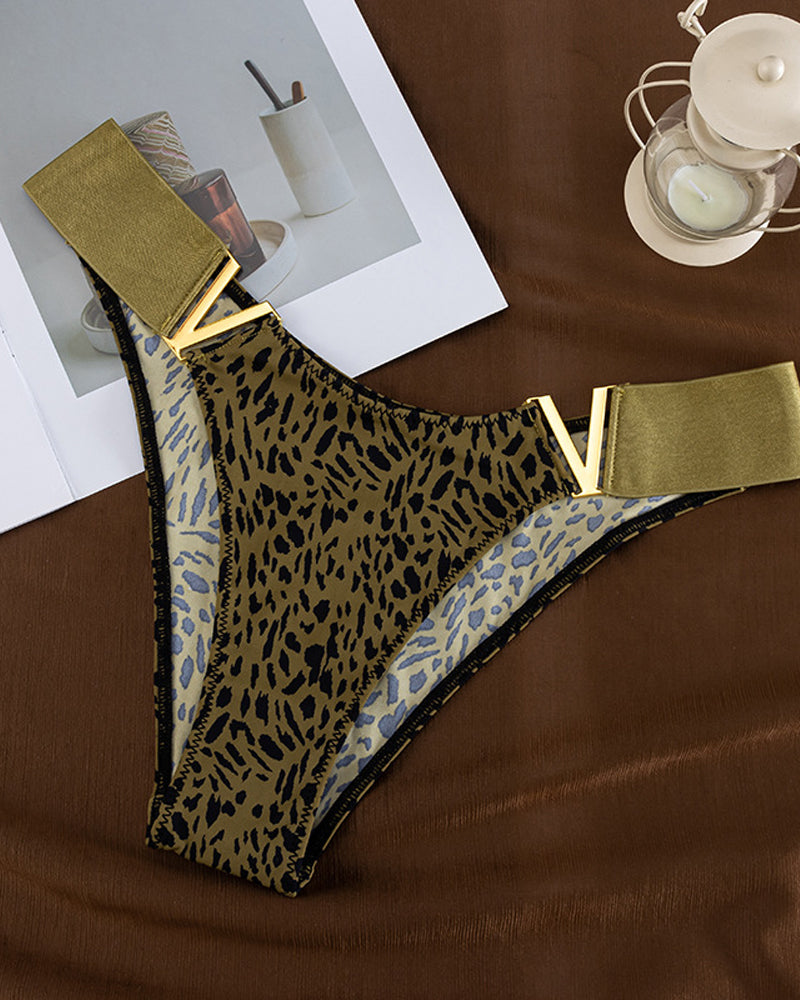 Seamless Colorblock Printed Panties