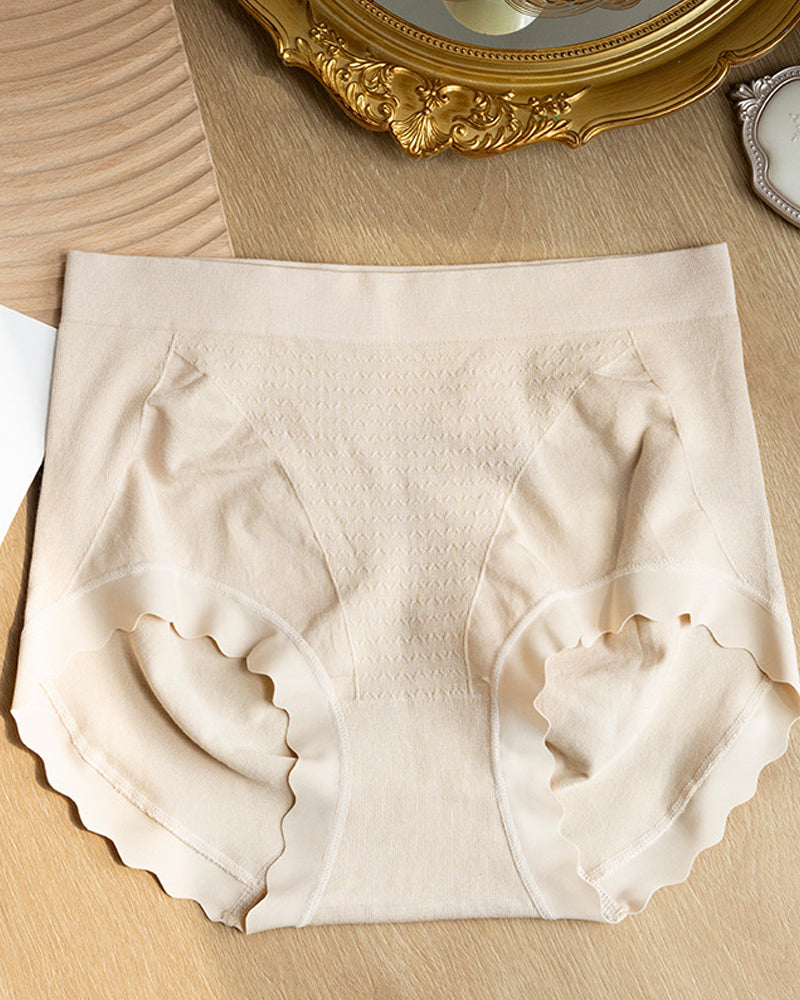 Mulberry Silk Warming Temperature-sensitive 10A Antibacterial Crotch High Elasticity Seamless Hip-lifting Panties