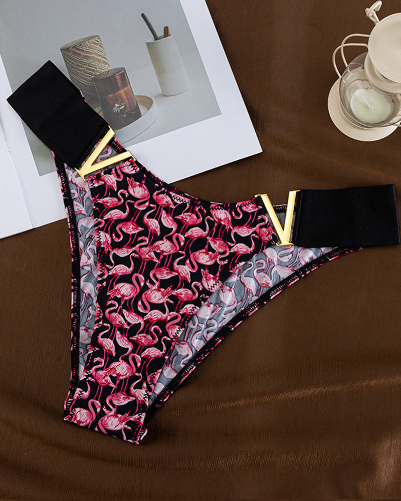 Seamless Colorblock Printed Panties