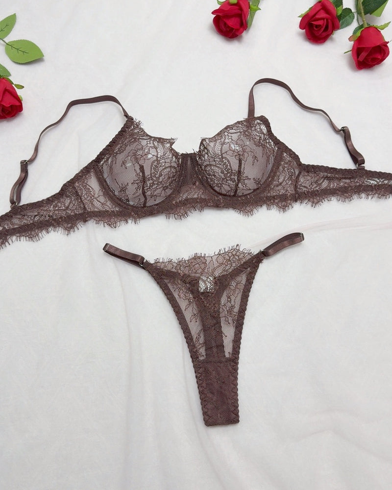 See-through Lace Lingerie Set