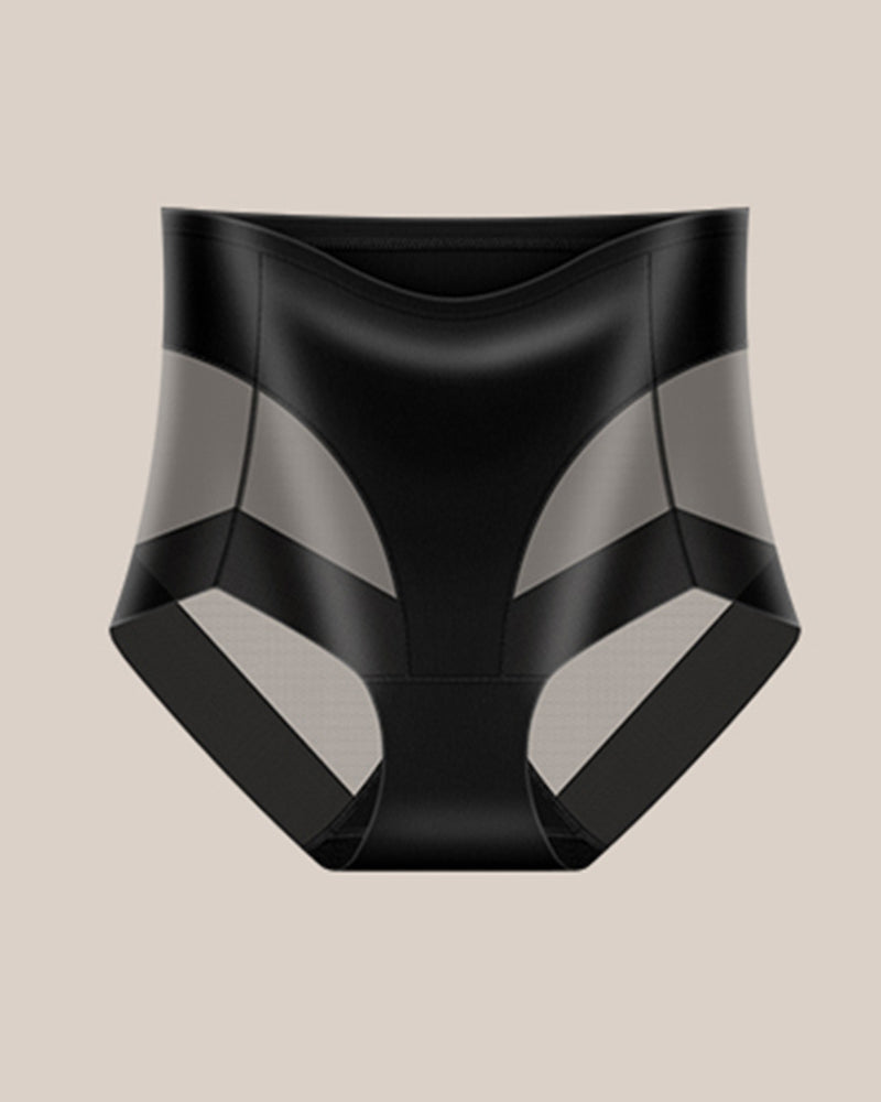 Stretchy Mesh Patchwork Tummy Control Butt Lifting Panties
