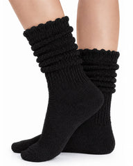 6-Pair Women's Bamboo Fiber Cable Knit Socks