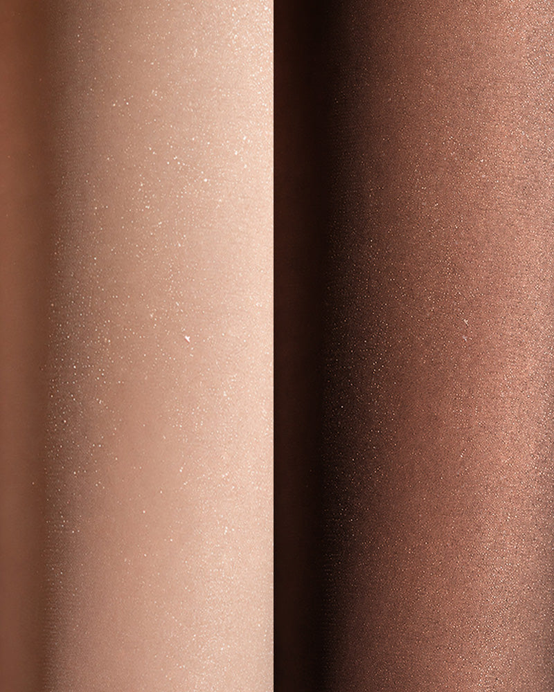 Two-Pairs Seamless Pearlescent Ultra-thin Shimmering Transparent Pantyhose