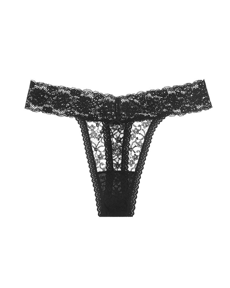 Lace Sheer Low-rise Thong Panties