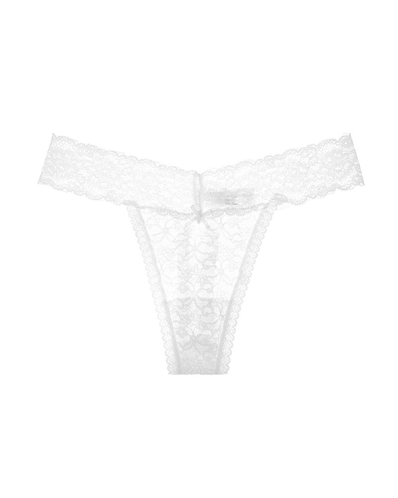 Lace Sheer Low-rise Thong Panties