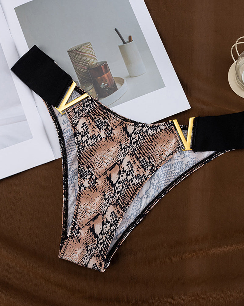 Seamless Colorblock Printed Panties