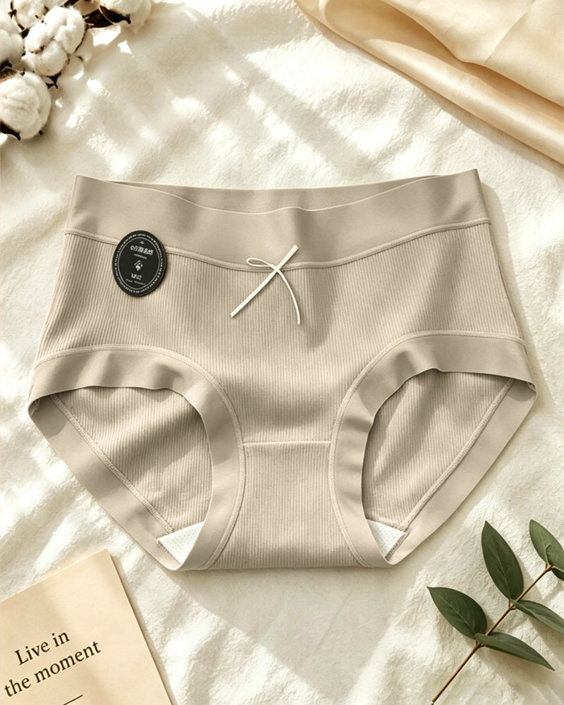 Women's Pure Cotton Ribbed Soft Panties