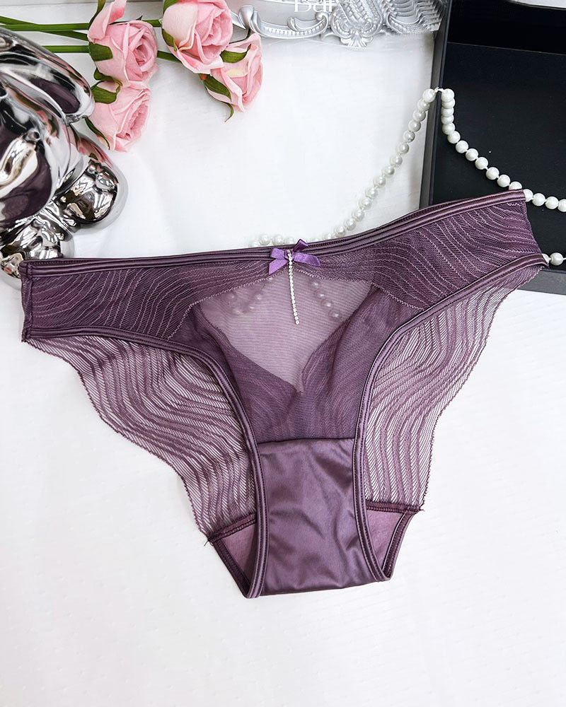 Lace Mesh Sheer Cutout Panties