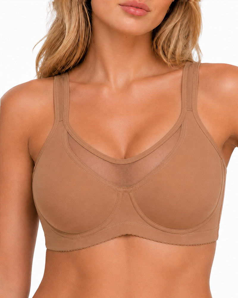 Full-Cup Plus Size Underwire Support Unpadded Bra