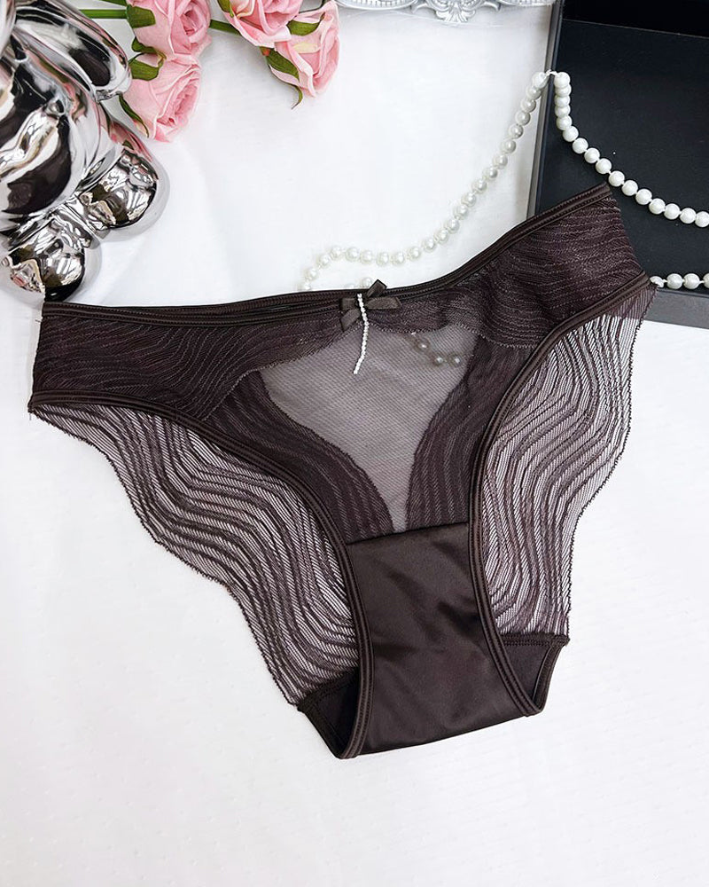 Lace Mesh Sheer Cutout Panties