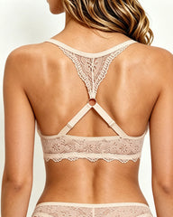 Women's Front-Closure Lace Push-Up Comfort Bra