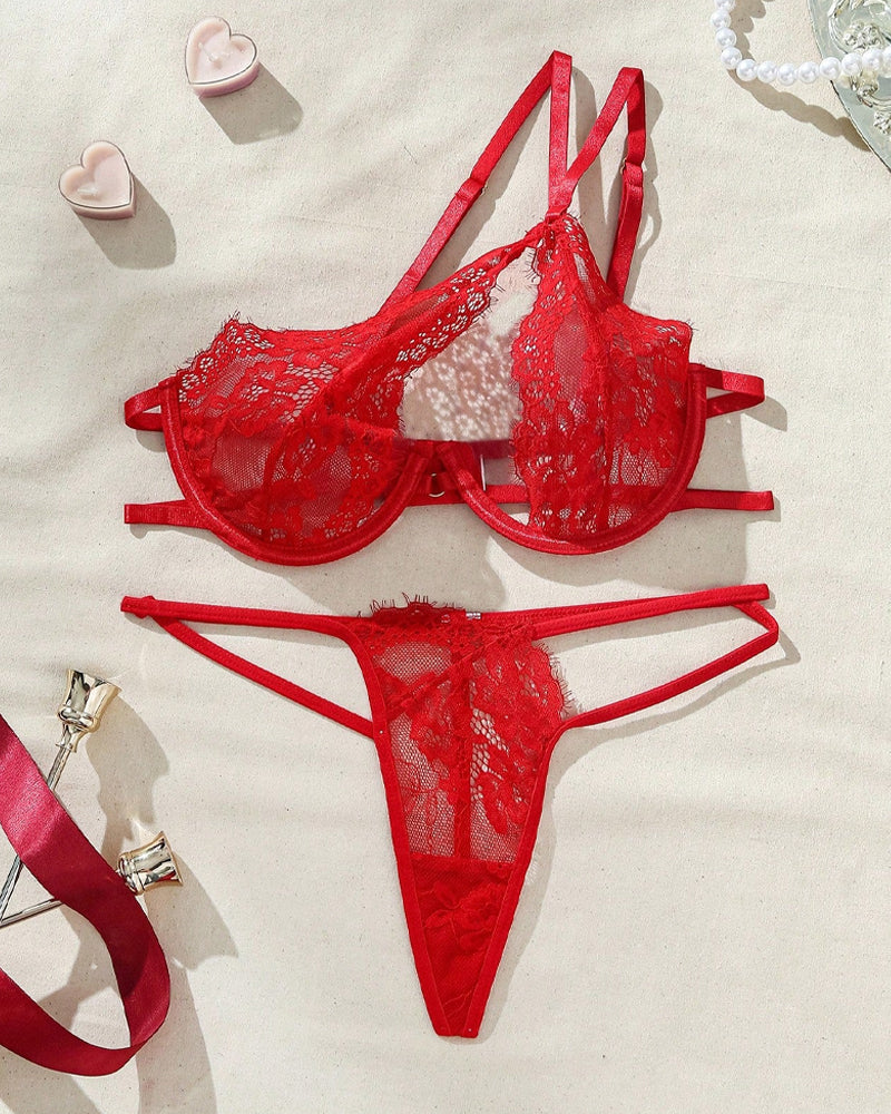 Lace Cutout Lingerie Set