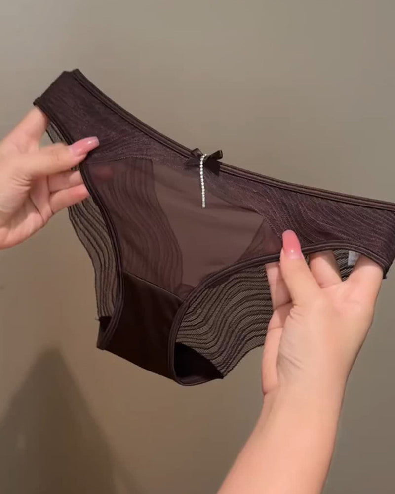 Lace Mesh Sheer Cutout Panties