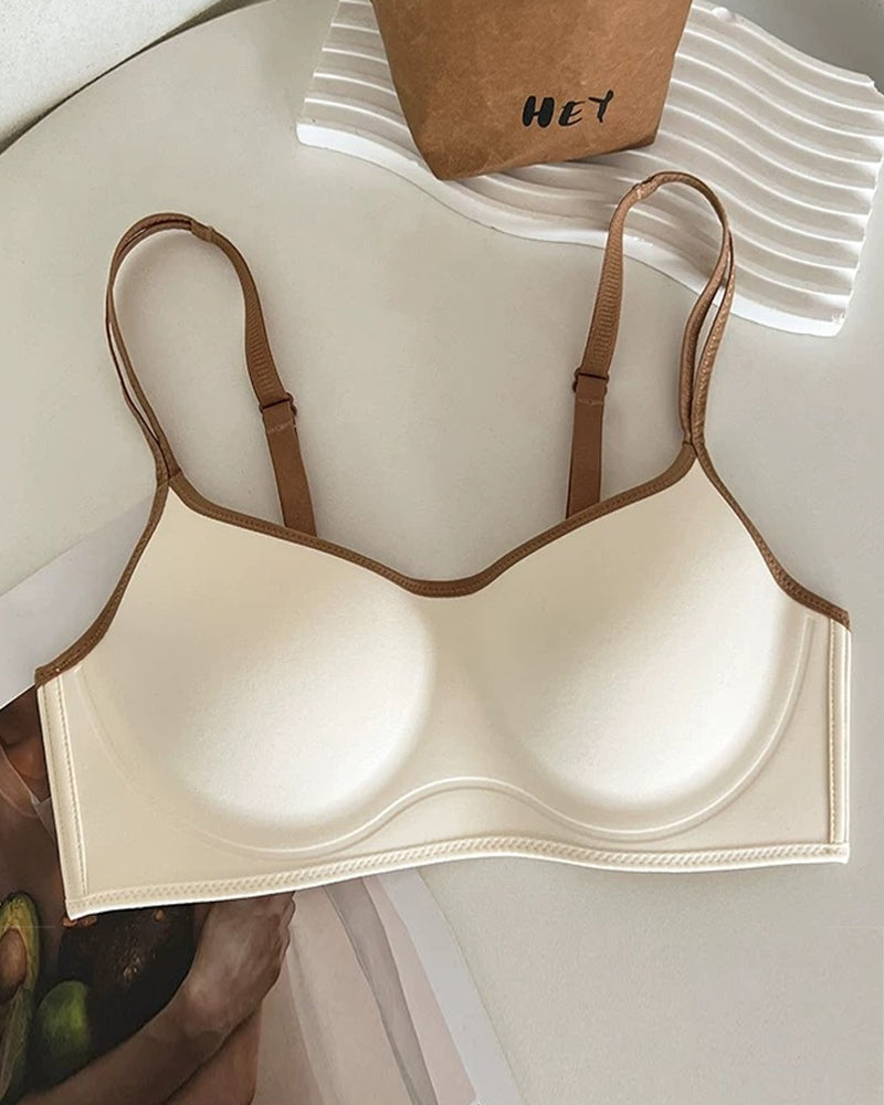 Women's Colorblock Seamless Push-up Wire-free Comfortable Breathable Bra