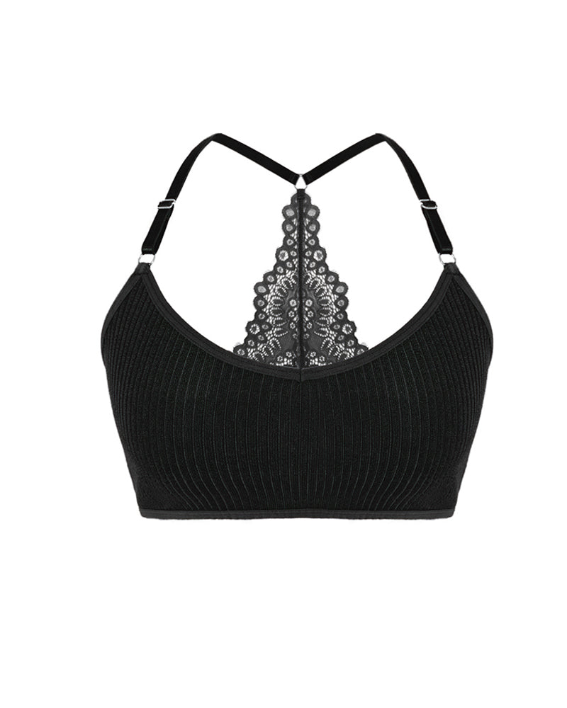 Women's Lace Vest Seamless Elastic Bra