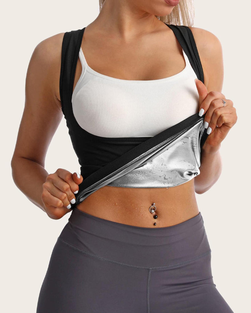 Women's Sleeveless Sweat-inducing Tummy-slimming Shaping Sports Vest