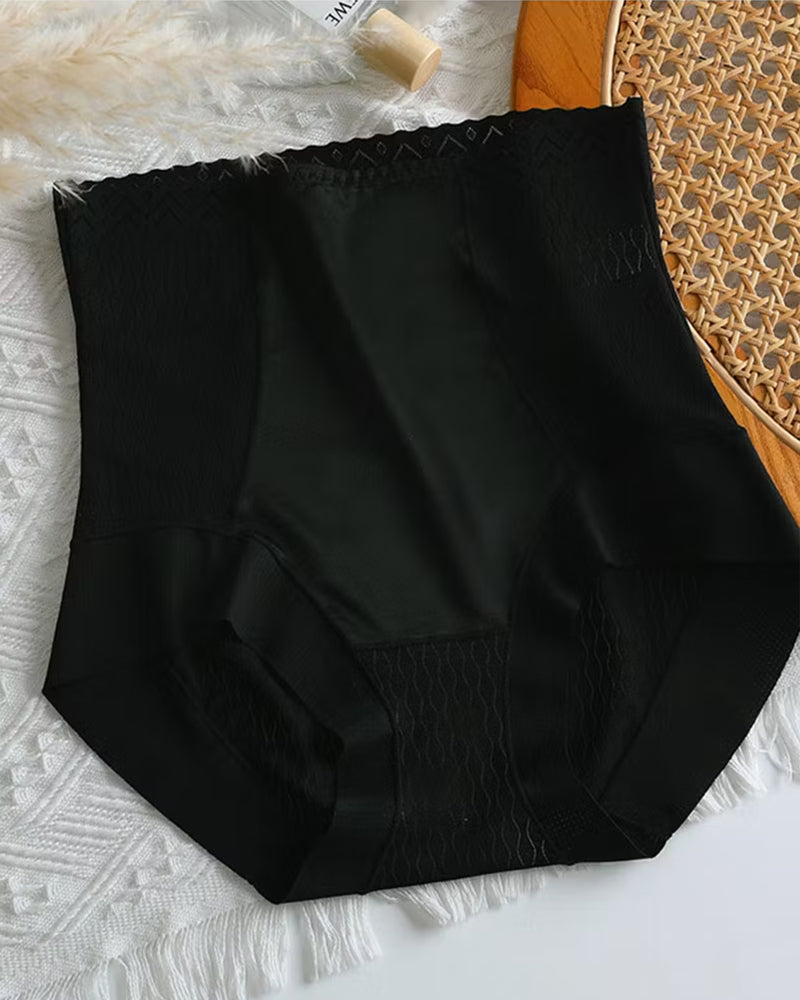 High-waisted Tummy-control Breathable Ice Silk Seamless Panties